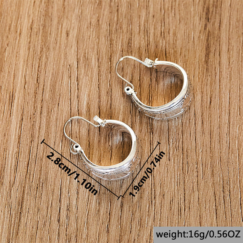 Vintage Carved National Style Earrings