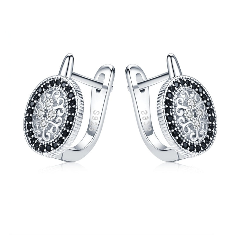 Creative Copper-Plated Rhinestone Earrings