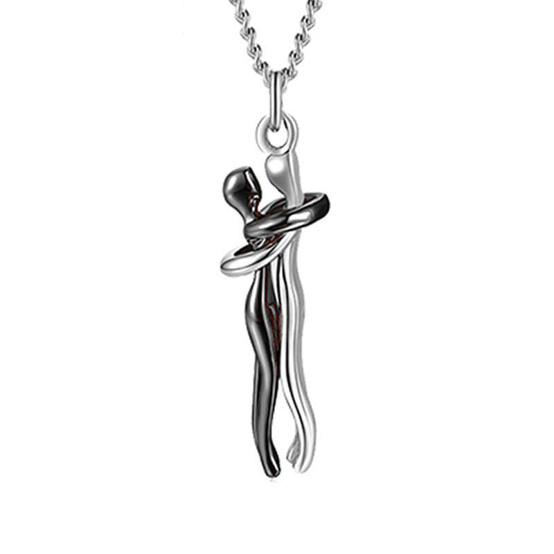 Love Hug Necklace – Unisex Couple Jewelry, Valentine's Gift