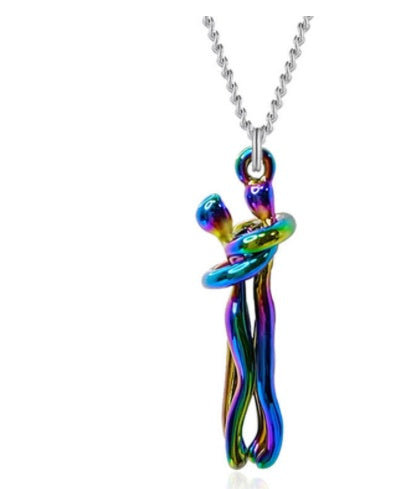 Love Hug Necklace – Unisex Couple Jewelry, Valentine's Gift