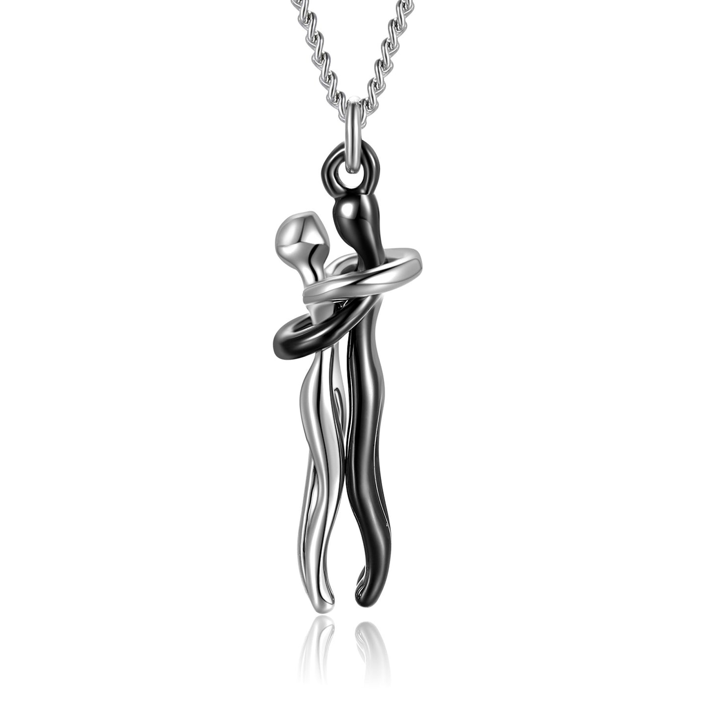 Love Hug Necklace – Unisex Couple Jewelry, Valentine's Gift
