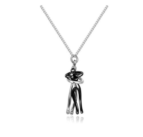 Love Hug Necklace – Unisex Couple Jewelry, Valentine's Gift