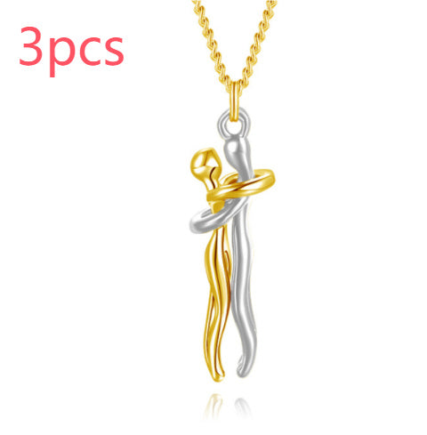 Love Hug Necklace – Unisex Couple Jewelry, Valentine's Gift